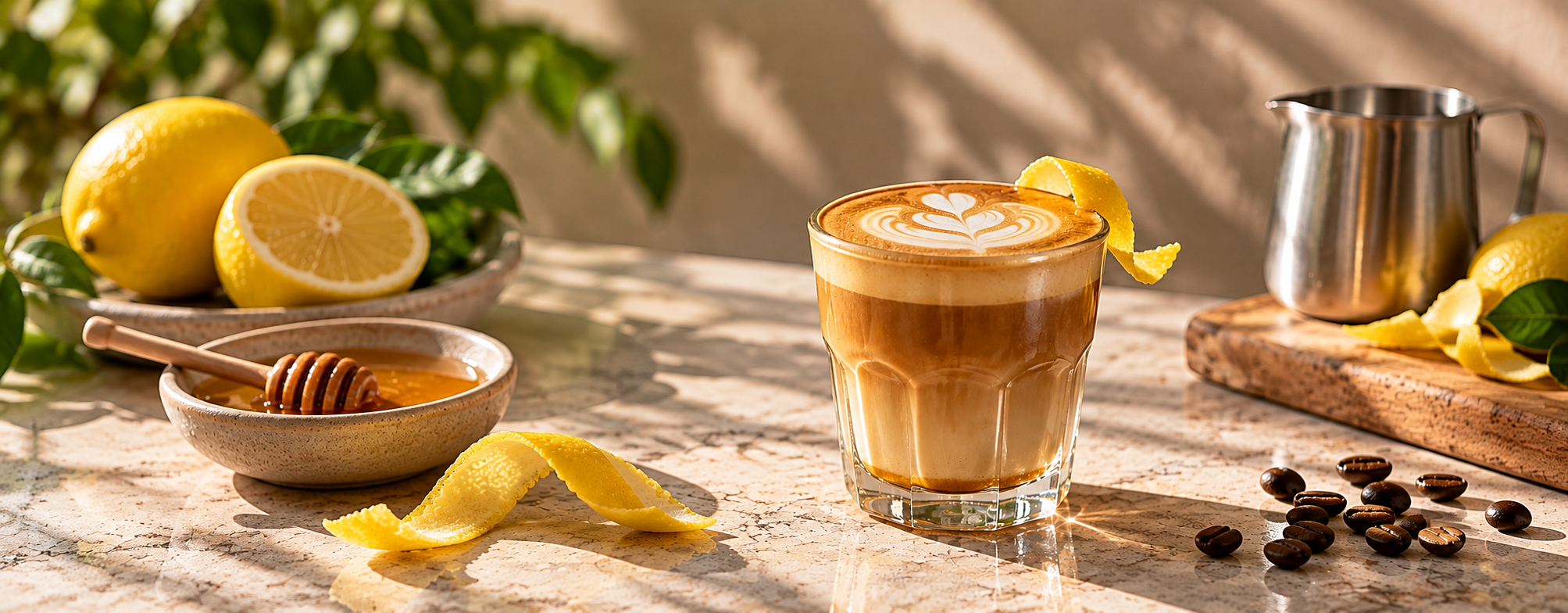 Lemon Zest & Honey Piccolo: A Little Cup of Sunshine - Bright, floral and beautifully smooth.